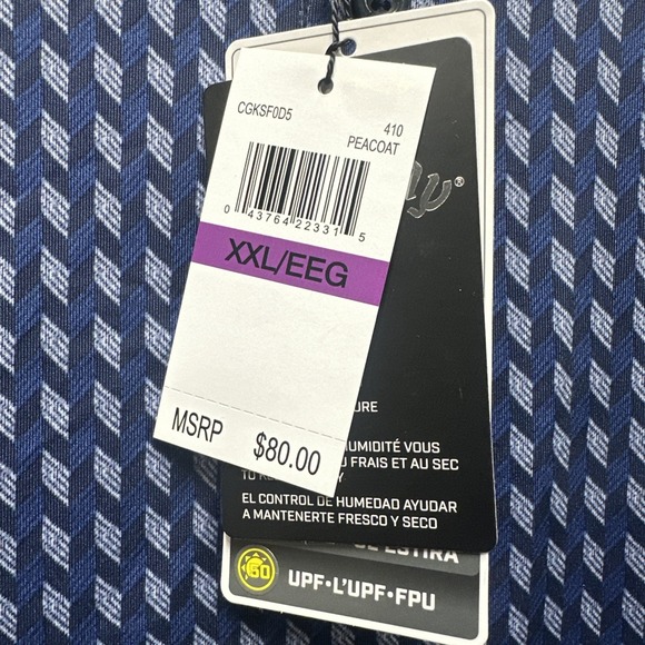 NWT Callaway Men's Opti-Dri 2xl Golf Polo Shirt CGKSF0D5 Peacoat MSRP $80 - Picture 5 of 5